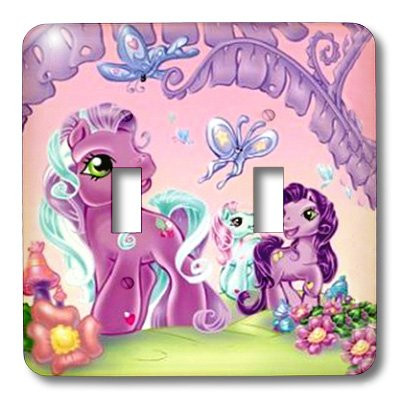 3dRose lsp_1058_2 My Pink Pony Double Toggle Switch