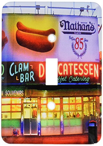 3dRose LLC lsp_1190_1 Coney Island Nathans Hot Dog, Single Toggle Switch