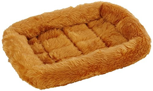 18L-Inch Cinnamon Dog Bed or Cat Bed w/ Comfortable Bolster | Ideal for "Toy" Dog Breeds & Fits an 18-Inch Dog Crate | Easy Maintenance Machine Wash & Dry | 1-Year Warranty