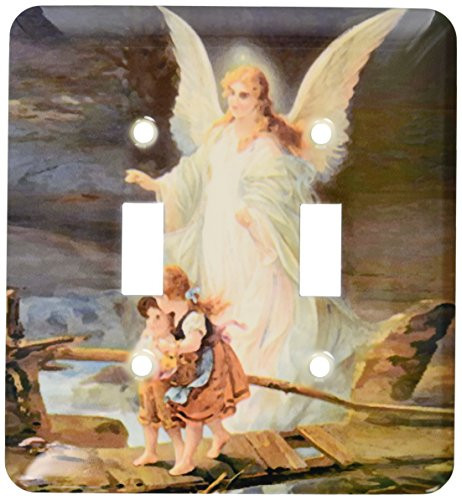 3dRose lsp_4668_2"Guardian Angel" Double Toggle Switch