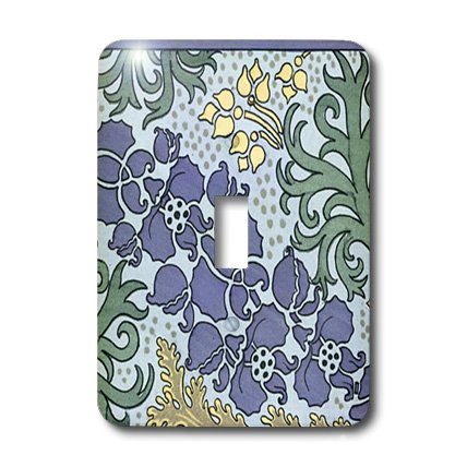 3dRose LLC lsp_11199_1 Delicate White and Blue, Single Toggle Switch