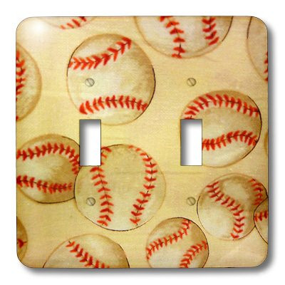 3dRose LLC lsp_16371_2 Baseball Fever, Double Toggle Switch