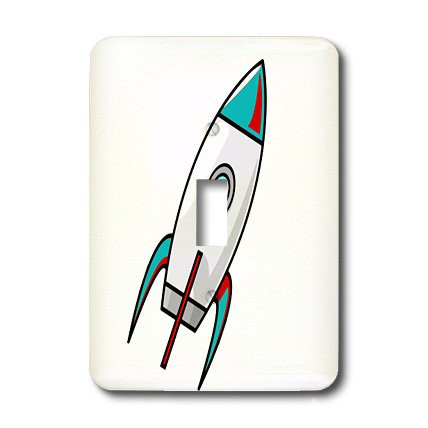 3dRose lsp_16472_1 Blue Rocket Toggle Switch