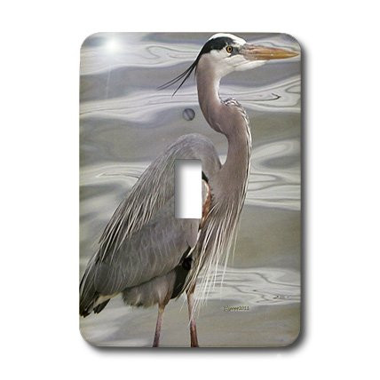 3dRose lsp_19132_1 Great Blue Heron Single Toggle Switch