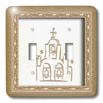 3dRose LLC lsp_22408_2 Spanish Church Double Toggle Switch
