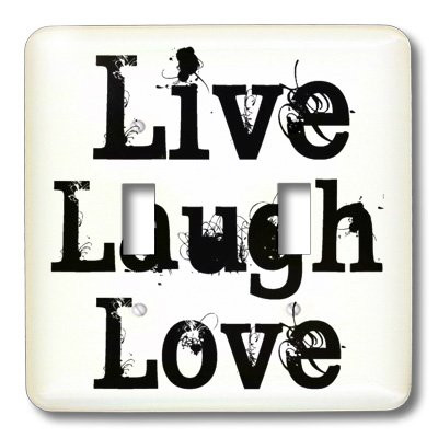 3dRose LLC lsp_23672_2 Live Laugh Love, Double Toggle Switch