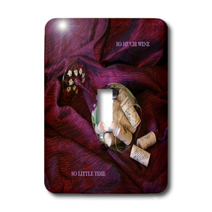 3dRose lsp_25315_1 Wine lovers Motto II Toggle Switch Multi-Color