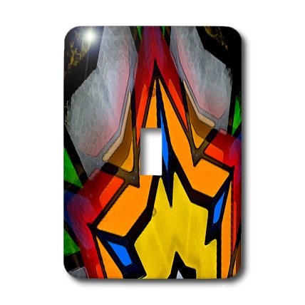 3dRose lsp_26453_1 Unusual and colorful design Toggle Switch, Multi