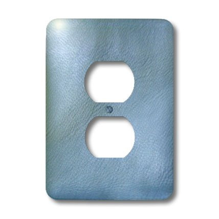 3dRose lsp_29661_6 Blue Leather Like Outlet Cover Multi-Color