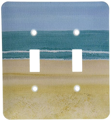 3dRose lsp_31877_2 Beach Scene Painting Sand Ocean Toggle Switch Multi-Color