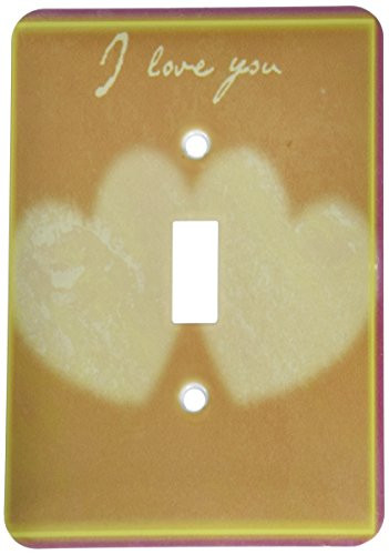 3dRose LLC lsp_37926_1 I Love You Yellow Hearts- Romantic Art- Valentines Single Toggle Switch