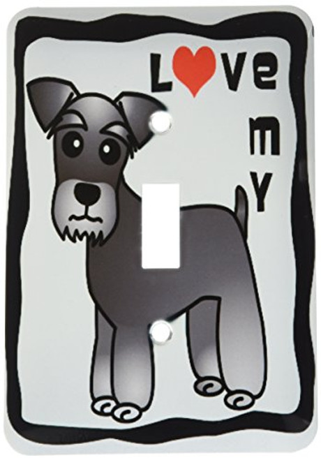 3dRose lsp_40884_1 I I Love My Miniature Schnauzer Dog - Banded Coat - Red Heart Single Toggle Switch, 3dRose lsp_40884_1 I I Love My Miniature Schnauzer Dog - Banded Coat - Red Heart Single Toggle Switch,