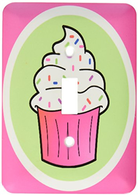 3dRose lsp_43129_1 Cute Cupcake White Frosting with Sprinkles Kawaii Cakes Pink Single Toggle Switch 3dRose lsp_43129_1 Cute Cupcake White Frosting with Sprinkles Kawaii Cakes Pink Single Toggle Switch