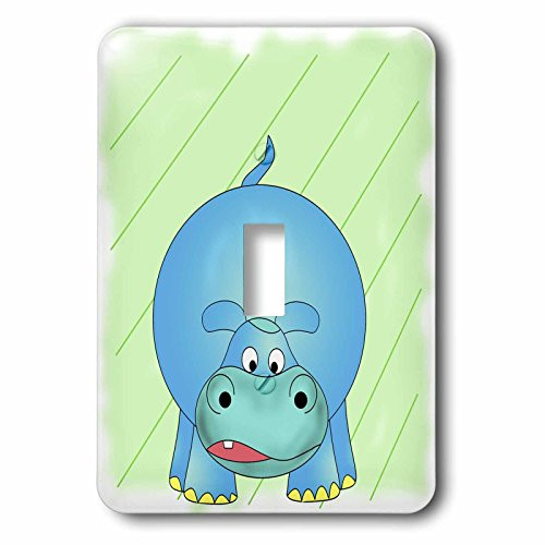 3dRose lsp_51727_1 Cute Cartoon Of The Zoo Animal The Baby Hippo . Single Toggle Switch
