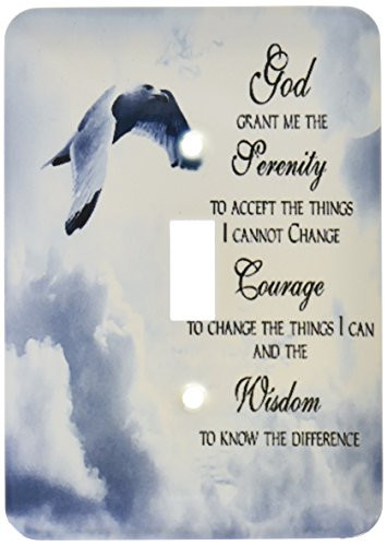 3dRose lsp_52227_1 The Serenity Prayer a beautiful dove one of a kind graphic will inspire all Toggle switch