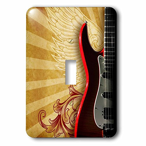 3dRose lsp_53078_1 Guitar On A Rock Poster Background Toggle Switch