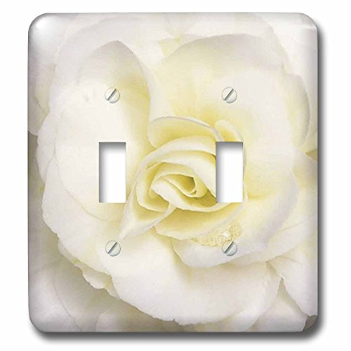 3dRose LLC lsp_54406_2 Cream Rose Double Toggle Switch