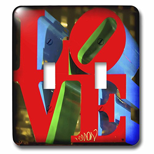 3dRose lsp_55952_2 Sculpture LOVE Philadelphia Double Toggle Switch