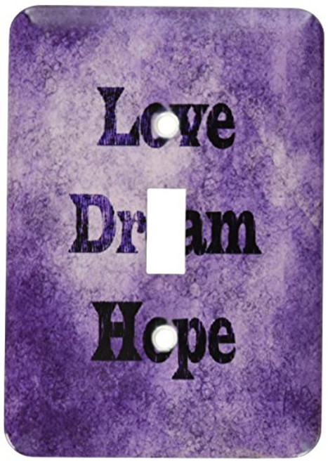 3dRose LSP_59924_1 Love, Dream, Hope-Zebra Print Word Art Single Toggle Switch, Purple 3dRose LSP_59924_1 Love, Dream, Hope-Zebra Print Word Art Single Toggle Switch, Purple