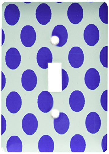 3dRose LLC lsp_60751_1 Turquoise and Blue Polka Dots Single Toggle Switch