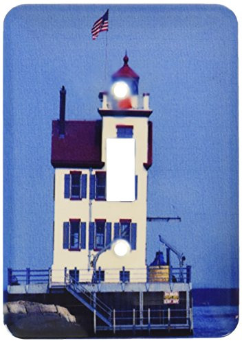 3dRose lsp_61706_1 Lighthouse in Lorain Looking Over Lake Erie Single Toggle Switch