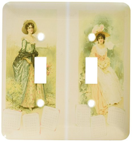 3dRose lsp_62093_2 Victorian Calendar Ladies Double Toggle Switch