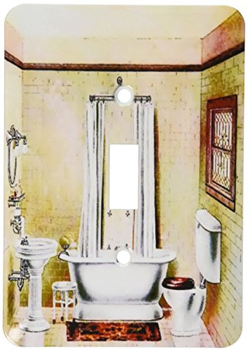 3dRose lsp_62536_1 Picture Of Painting Of A Victorian Bathroom Single Toggle Switch