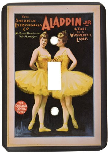 3dRose lsp_62670_1 Vintage Theatre Poster For Ballet Single Toggle Switch