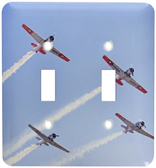 3dRose lsp_76001_2 New Zealand, Warbirds Over Wanaka, Vintage Airplanes Double Toggle Switch 3dRose lsp_76001_2 New Zealand, Warbirds Over Wanaka, Vintage Airplanes Double Toggle Switch