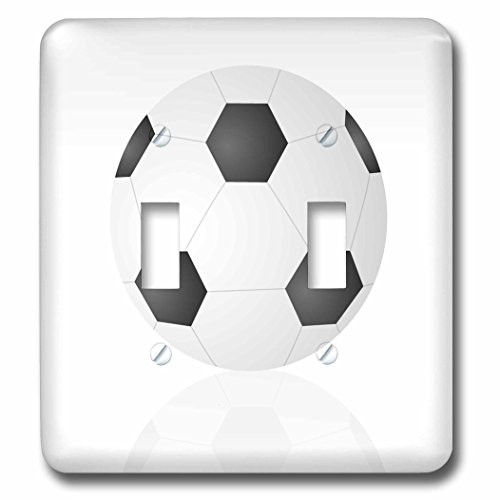 3dRose  lsp_78652_2 A Soccer Ball Double Toggle Switch