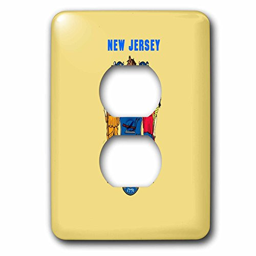 3dRose LSP_80503_6 New Jersey State Flag Plug Outlet Cover