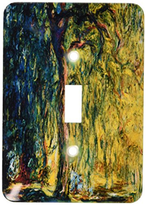 3dRose lsp_80628_1 Picture Of Monets Painting Weeping Willow Single Toggle Switch