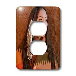 3dRose Lsp_92706_6 New Mexico, Cherokee Woman, Native American - Us32 Jmr0634 - Julien Mcroberts 2 Plug Outlet Cover