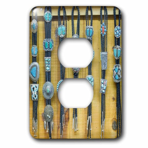 3dRose  lsp_92947_6 New Mexico, Gallup, Bolo Ties For Sale, Market Us32 Rti0045 Rob Tilley 2 Plug Outlet Cover