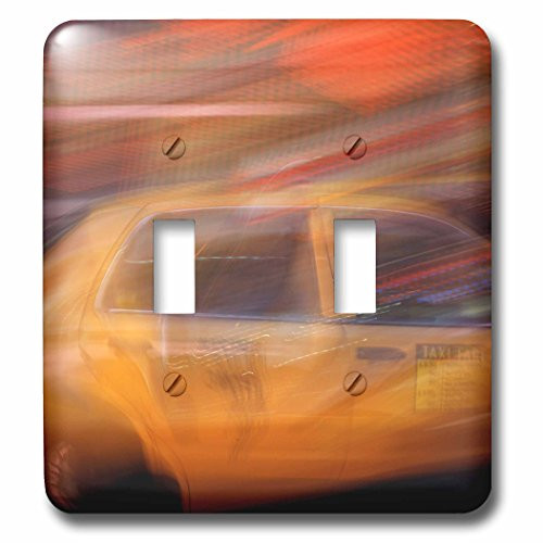 3dRose LSP_93073_2"New York, Taxi Cab Through Times Square-US33 CWI0079-Corey Wise Double Toggle Switch, Multicolor
