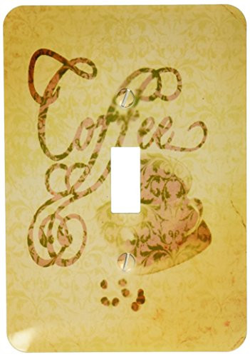 3dRose lsp_99374_1 Vintage Style Cup Of Coffee Single Toggle Switch, Multicolored