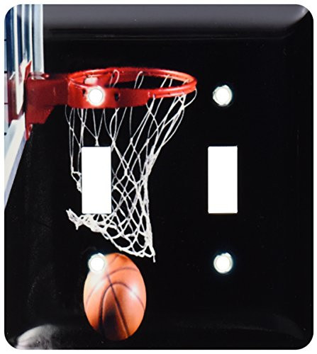 3dRose LLC lsp_109442_2 Basketball Hoop with Ball Double Toggle Switch