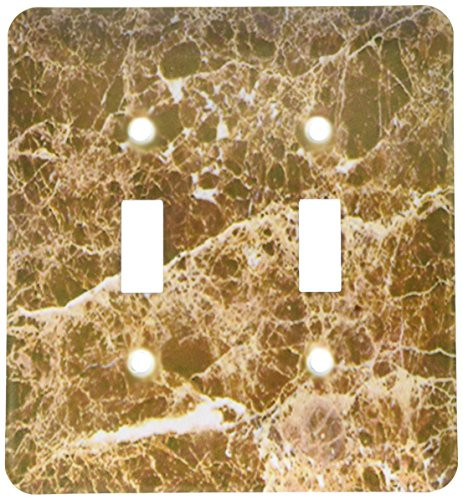 3dRose LLC lsp_112130_2 Emperador Dark Marble Double Toggle Switch