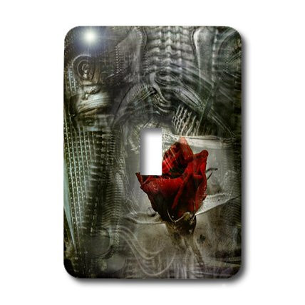3dRose LLC lsp_123188_1 Gothic Steampunk with Red Rose Single Toggle Switch