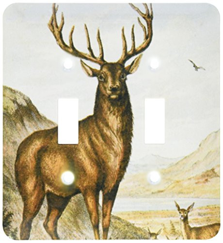 3dRose lsp_124293_2  Deer Double Toggle Switch