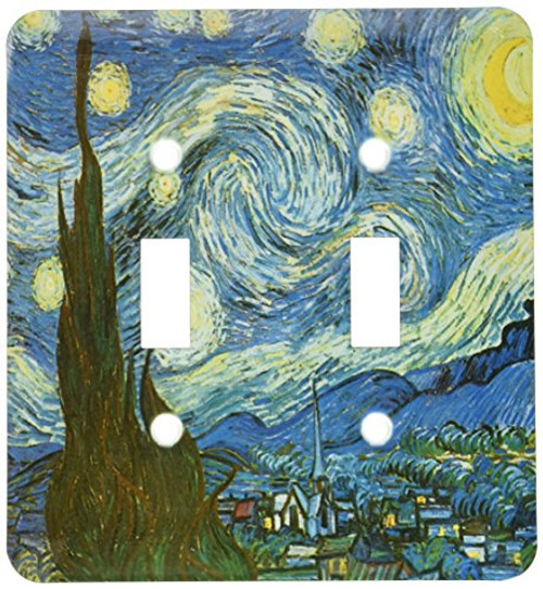 3dRose LLC lsp_128155_2 The Starry Night By Vincent Van Gogh Double Toggle Switch 3dRose LLC lsp_128155_2 The Starry Night By Vincent Van Gogh Double Toggle Switch