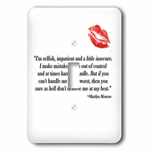 3dRose lsp_162254_1 Famous Marilyn Monroe Quote Single Toggle Switch 3dRose lsp_162254_1 Famous Marilyn Monroe Quote Single Toggle Switch