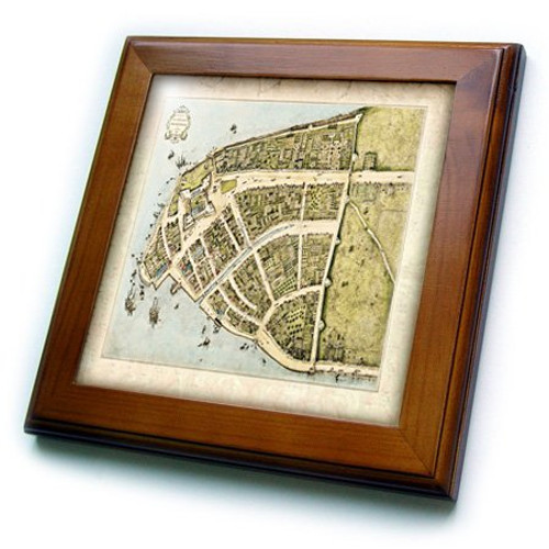 3dRose LLC ft_98430_1 Framed Tile, 8 by 8-Inch, "1660 Map When New York Was New Amsterdam" 3dRose LLC ft_98430_1 Framed Tile, 8 by 8-Inch, "1660 Map When New York Was New Amsterdam"