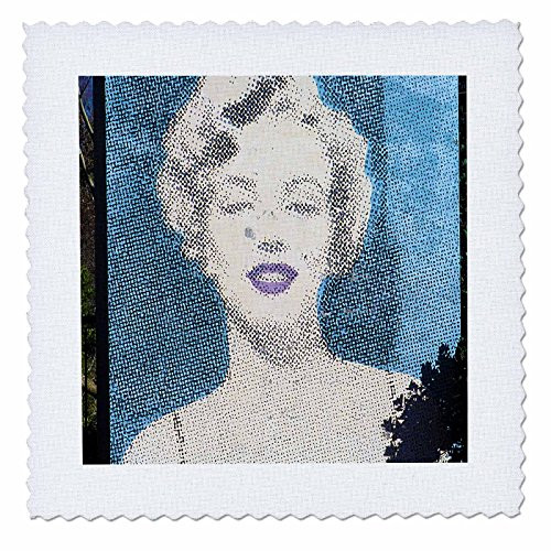 3dRose qs_48361_1 The California Section in The Hamilton New Zealand Gardens Picturing Marilyn Monroe Quilt Square, 10 by 10-Inch