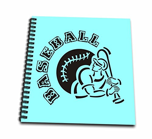 3dRose db_23412_1 Baseball Logo Drawing Book, 8 by 8-Inch