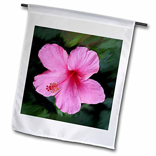 3dRose fl_1253_1 Pink Hibiscus, Garden Flag, 12 by 18-Inch 3dRose fl_1253_1 Pink Hibiscus, Garden Flag, 12 by 18-Inch