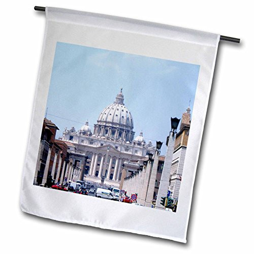 3dRose fl_1309_1 Saint Peters The Vatican, Garden Flag, 12 by 18-Inch