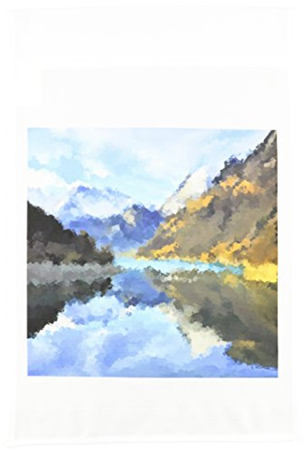3dRose fl_4838_1 Lake and Mountains Garden Flag, 12 by 18-Inch