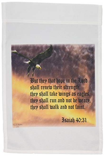 3dRose fl_27419_1 Isaiah 40-31 Bible Verse with Eagle Against a Troubled Sky Garden Flag, 12 by 18-Inch 3dRose fl_27419_1 Isaiah 40-31 Bible Verse with Eagle Against a Troubled Sky Garden Flag, 12 by 18-Inch