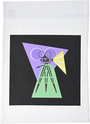 3dRose fl_38376_1 Retro Movie Camera Garden Flag, 12 by 18-Inch